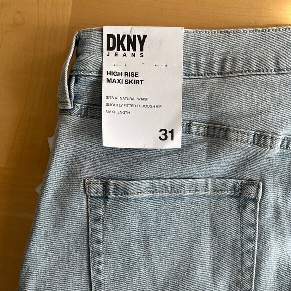 DKNY Jeans Denim High Rise Maxi Skirt - Size 31 - Picture 4 of 6
